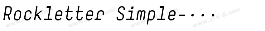 Rockletter Simple字体转换